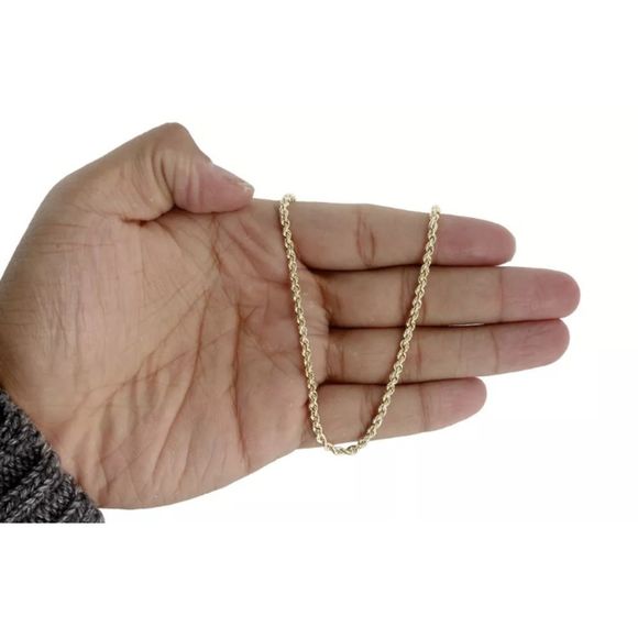 Real Heavy Solid Gold 26” Rope Chain 2mm Necklace - Picture 1 of 3